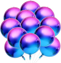 Katchon, Purple Galaxy Balloons - 22 Inch, Pack of 12 | Galaxy Party Metallic Purple Balloons | Iridescent Balloons, Purple Party Decor | Purple and Blue Balloons, Blue and Purple Party Decorations
