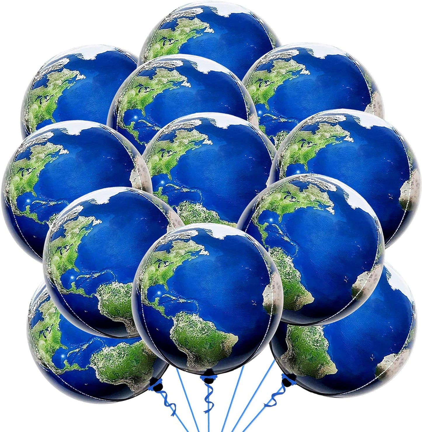 KatchOn, Huge Globe Balloons Set - 22 Inch, Pack of 12 | Earth Balloons | World Balloons, Earth Day Decorations | World Map Balloons, Travel Decorations | Travel Balloons, Bon Voyage Party Decorations