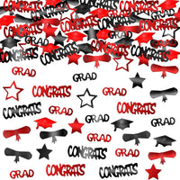 KatchOn, Graduation Confetti 2024 - Pack of 1300 | Grad Confetti 2024, Red and Black Graduation Decorations Class of 2024 | Graduation Centerpieces for Tables 2024 | Graduation Party Decorations 2024