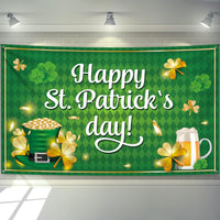 KatchOn, XtraLarge Happy St Patricks Day Banner - 72x44 Inch, St Patricks Day Backdrops for Photography | St Patricks Day Decorations Banners | Saint Patricks Day Banner for San Patrick Decorations