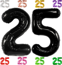 KatchOn, Black 25 Balloon Numbers - Huge, 40 Inch | 25th Birthday Decorations for Men | 25 Balloons, 25 Birthday Decorations For Men | 25th Birthday Decorations For Women, Black Birthday Decorations