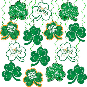 KatchOn, St Patricks Day Hanging Decorations - Pack of 30, No DIY | St Patricks Day Hanging Swirls Decorations | Shamrock Decorations | St Patricks Day Decorations | Saint Patricks Day Decorations