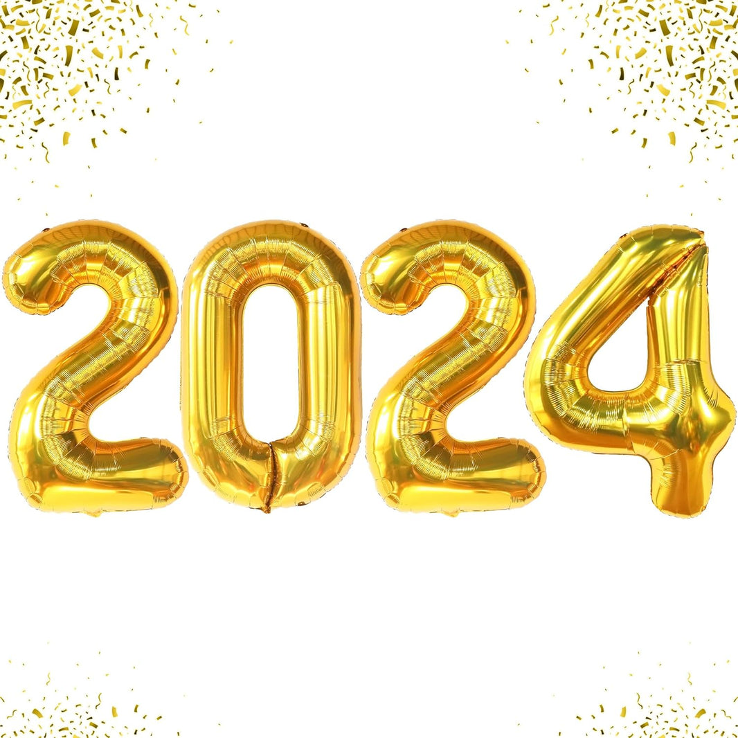 KatchOn, Gold 2024 Balloons Number - Huge, 42 Inch | 2024 Balloons Gold for Graduation Decorations Class of 2024 | Graduation Balloons, 2024 Graduation Decorations | Graduation Party Decorations 2024