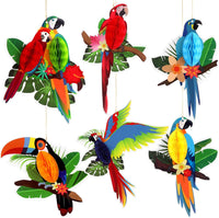 KatchOn, Tropical Birds Honeycomb Cutouts - Big, Pack of 6 | Luau Party Decorations | Tropical Party Decorations, Hawaiian Party Decorations, Rainforest Decorations | Jungle Decorations, Tiki Party