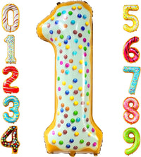 KatchOn, Giant One Donut Balloon - 40 Inch | Donut 1 Balloon | Sweet One Party Decorations | Sweet One Birthday Party Balloons | Number One Balloon, First Birthday Decorations, Donut Party Decorations