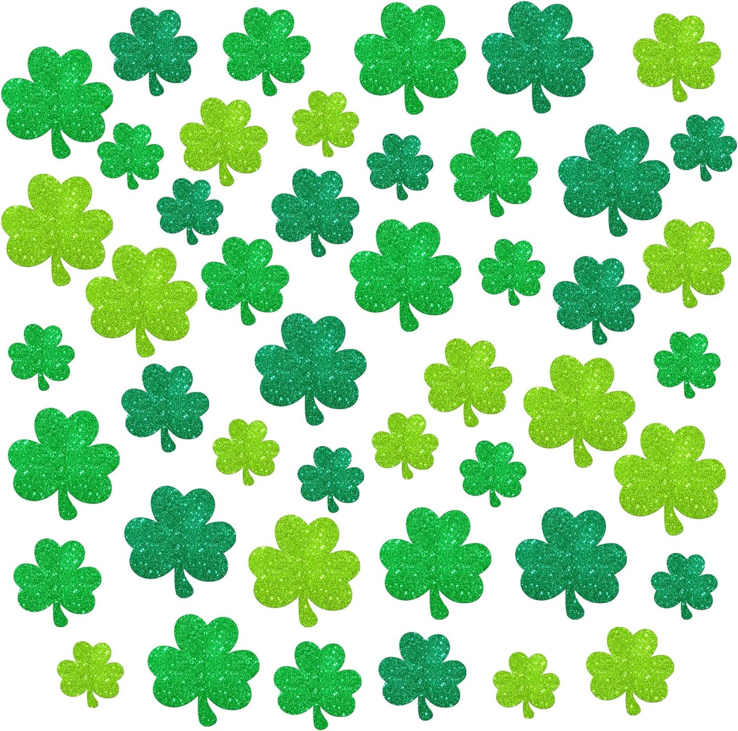 KatchOn, 45 Pieces Shamrock Cutouts for Shamrock Decorations - Glitter St Patricks Day Cutouts | St Patricks Day Decorations, St Patricks Day Bulletin Board Decorations | St Patricks Day Wall Decor