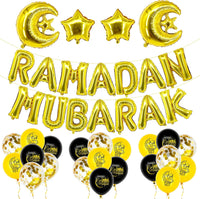 KatchOn, Ramadan Mubarak Balloons Set - Pack of 40 | Moon and Star Ramadan Balloons for Ramadan Decorations for Home 2024 | Ramadan Decorations Balloon for Ramadan Mubarak Decorations | Eid Decoration